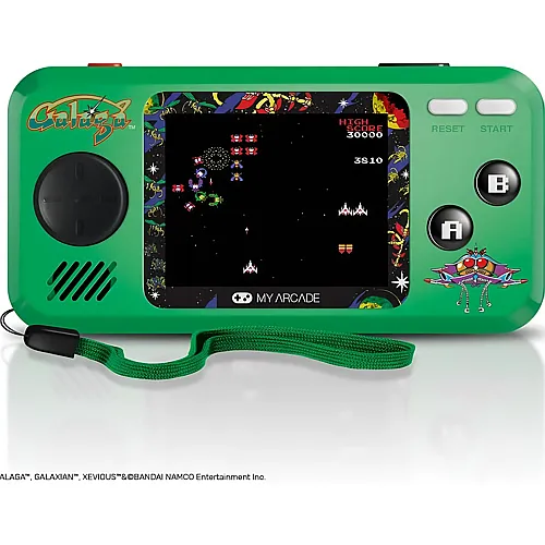 Retro Pocket Player Galaga Spielkonsole, exkl. 4x AAA