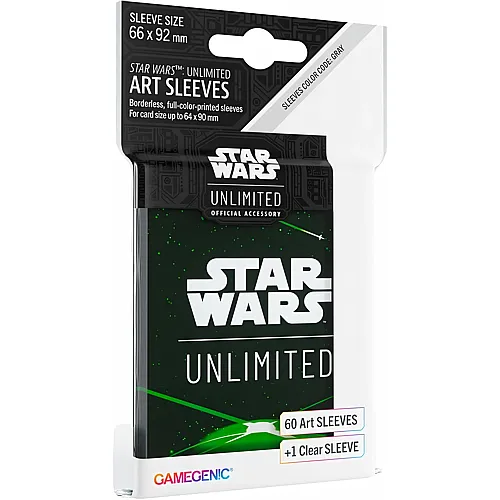 Gamegenic Star Wars: Unlimited Art Sleeves - Card Back Green, Sleeve Color Code: Gray