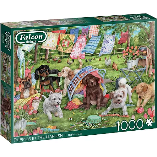 Puppies in The Garden 1000Teile