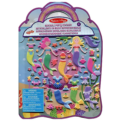 Wiederverwendbares Stickerbuch - Meerjungfrau