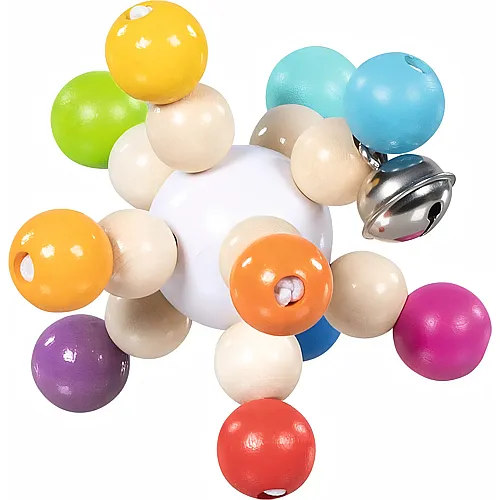 Goki Greifling Elastik Regenbogenball Aus Holz, Ø= 8,5 Cm