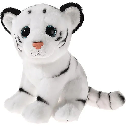 Schneetiger mit Glitzeraugen 23cm