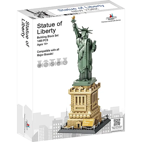 Apostrophe Games Freiheitsstatue Bausteinset (1.409 Teile) New Yorks Freiheitsstatue Ber�hmte Wahrzeichen Serie - Architekturmodell f�r