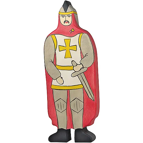 Holztiger Ritter Mit Rotem Mantel