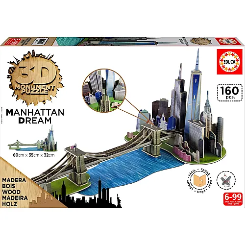 3D Brooklyn Bridge, Manhattan Dream 160Teile