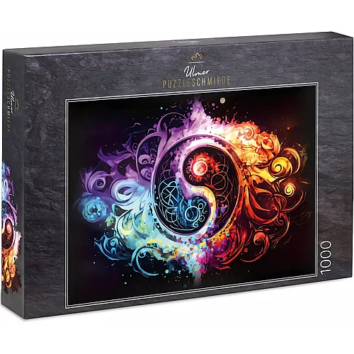 Ulmer Puzzleschmiede Yin Yang, Unser Schwierigstes Schwarzes Design - 1000 Teile