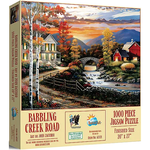 SunsOut Puzzle John Zaccheo Babbling Creek Road (1000Teile)
