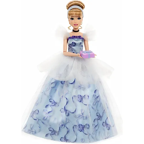 Mattel Disney Prinzessin Cinderella Geburtstag Sammelfigur Modepuppe, inspiriert vom Disney-Film, Geschenke f�r besondere