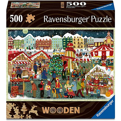 Wooden Christmas Market 500Teile
