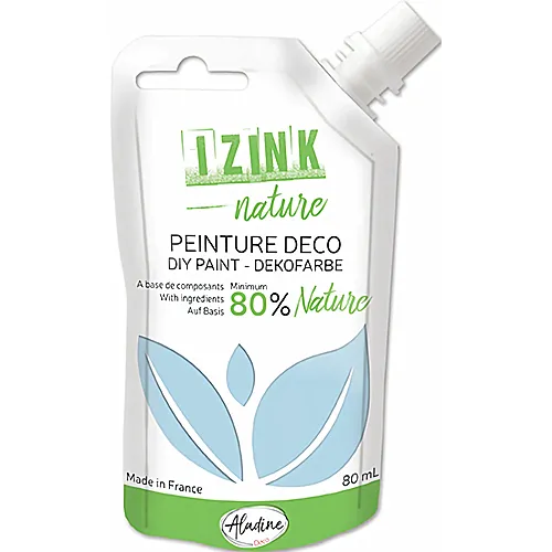 Aladine Izink Deko Naturmalfarbe Eisblau 80 ML