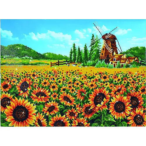 Diamond Dotz Diamond Painting M�hle im Sonnenblumenfeld