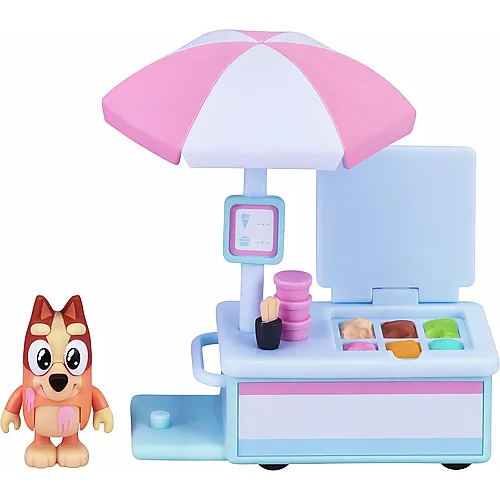 Moose Toys Bluey 90122 Ice Cream Cart Set, Black, Schwarzes