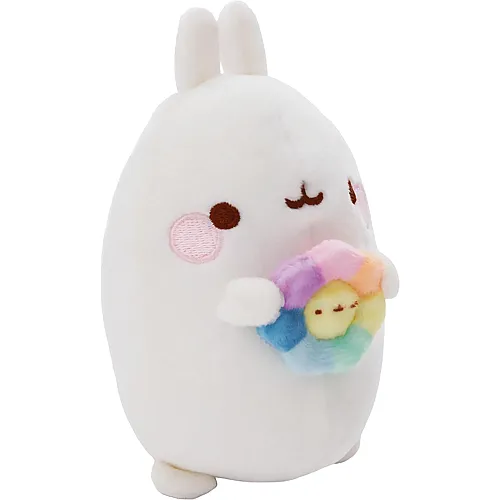 Molang mit Regenbogenblume 12cm