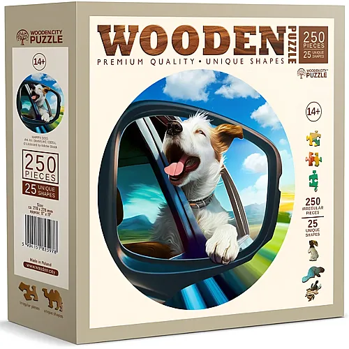 Wooden City Puzzle Happy Dog L (250Teile)
