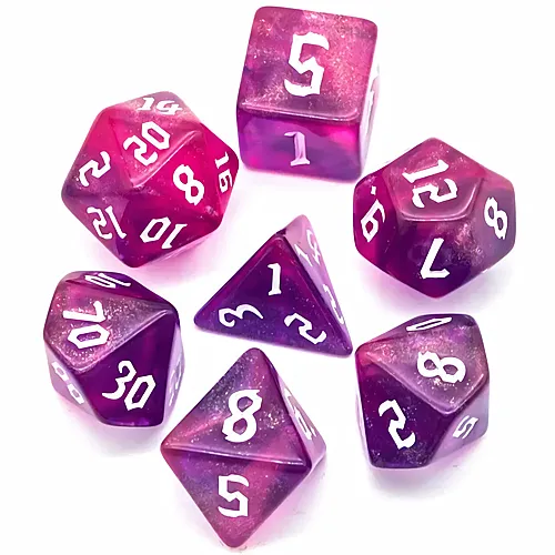 Epic Forge Lot 7 Des Resine Boite Rose Paillettes (ml)