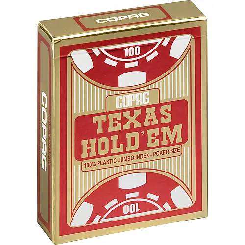 Copag Gold Poker Plastic Jumbo 2 Index Black&red Blister