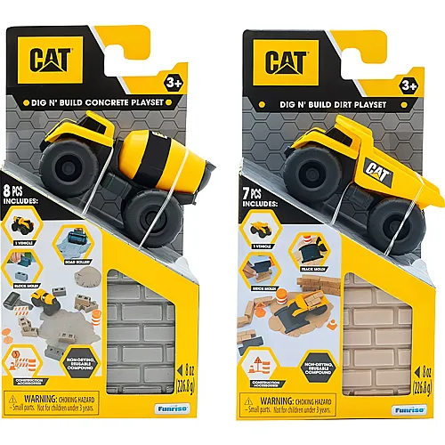 Funrise CAT Baufahrzeuge Spielset ass. 7 teilig