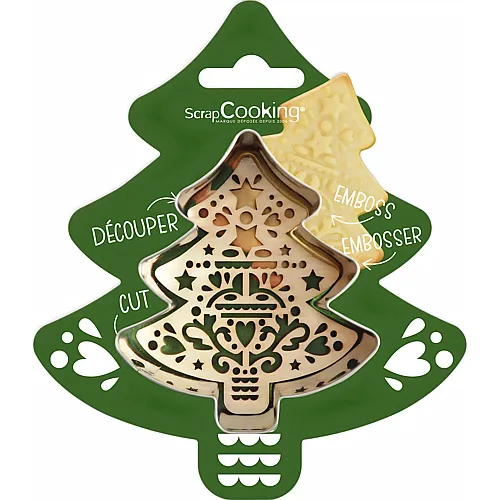 ScrapCooking Ausstechform + Holzpr�ger Tannenbaum