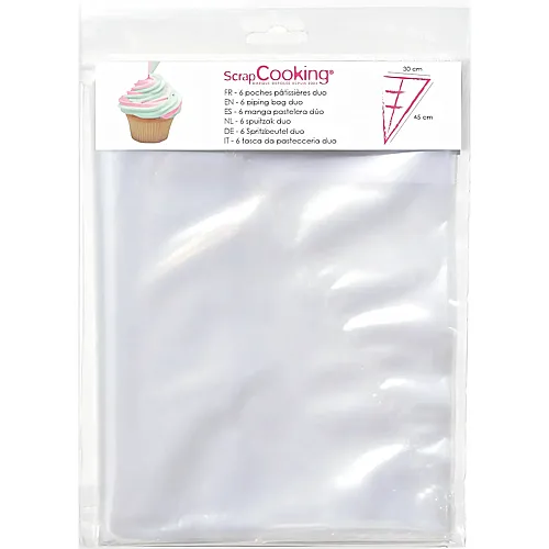 ScrapCooking Spritzbeutel doppelt - 6 Teile