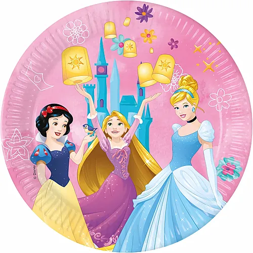 Pappteller Disney Princess 23 cm - 8 Teile