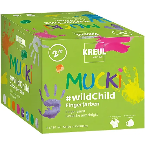 Kreul Mucki Fingerfarbe Set Wild - 8 x 150 ml