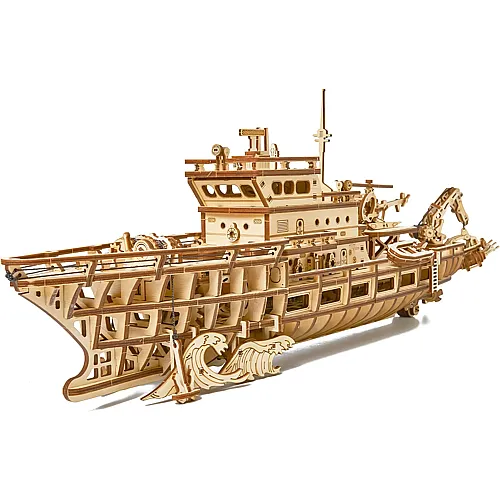 Wood Trick Yacht Mechanische 3D-Holzpuzzle f�r Erwachsene und Kinder zum Bauen - F�hrt bis zu 8 ft - Modellbauk�sten f�r