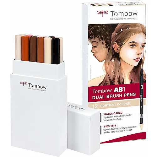 Tombow Stiftebox 12er-Set Portrait Farben