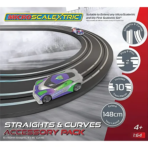 Scalextric Micro  Track Extension Straights +Curves