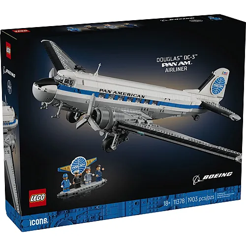 LEGO Icons Douglas DC-3 PAN AM Passagierflugzeug 11378