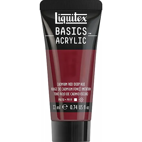 Liquitex Lqx Basics Acrylfarbe 22ml Tube Kadmiumrot Dunkel Farbton