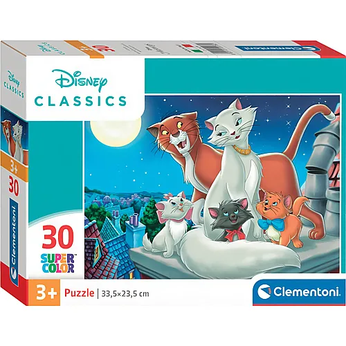 Clementoni Puzzle Supercolor Disney Classics -Aristocats - 30 Teile