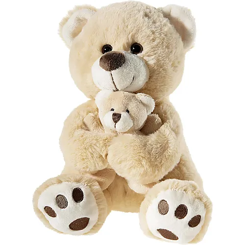 B�r mit Baby Hellbraun 25cm