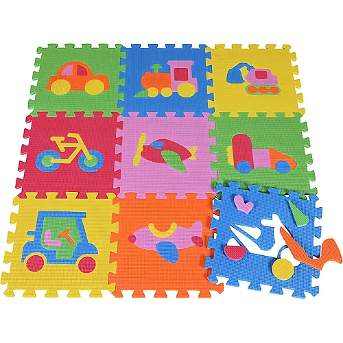 Knorrtoys Puzzlematte Fahrzeuge - 9 Teile