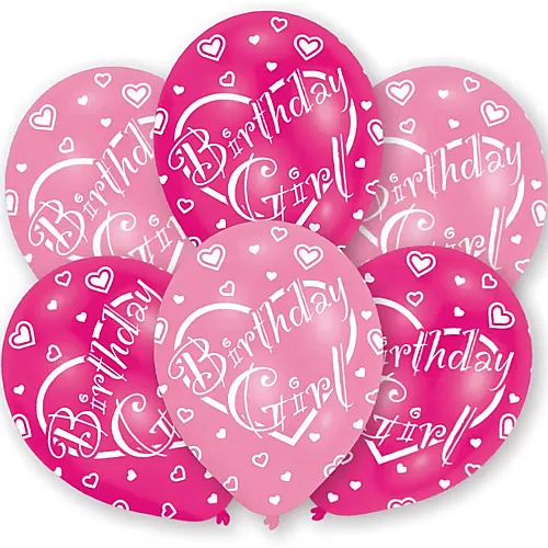 Amscan Ballone Birthday Girl Pink (6Teile)