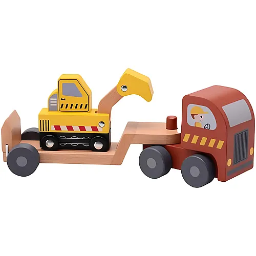 Joueco Holzauflieger mit Bagger