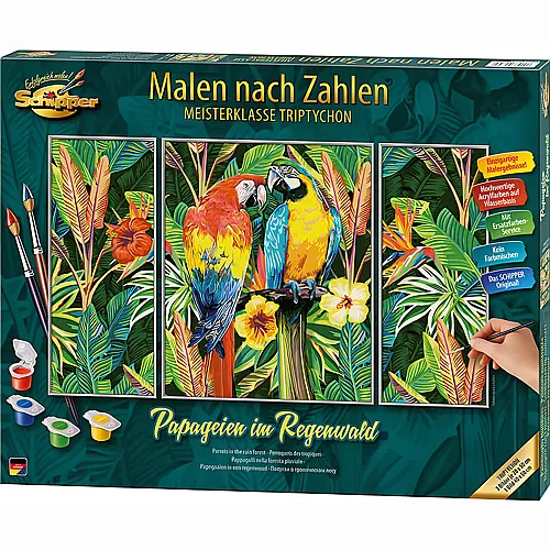 Schipper Tiermotive Malen nach Zahlen Papageien im Regenwald