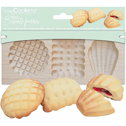 ScrapCooking Holzform f�r gef�llte Keksen Petits Biscuits
