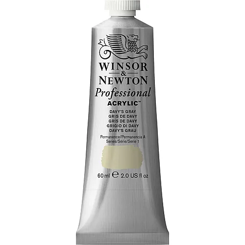 Winsor & Newton W&n Prof. Acrylfarbe 60ml Tube Davy's Grau