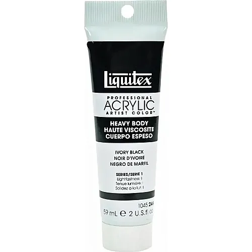Liquitex Lqx Prof. Heavy Body Acrylfarbe 59ml Tube Elfenbeinschwarz