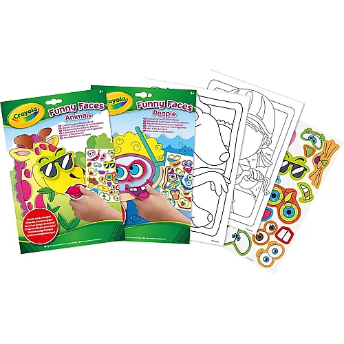 Crayola Funny Faces - Album zum Ausmalen und Stickern