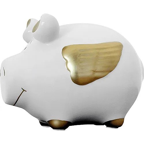 Sparschwein Engel Gold aus Keramik