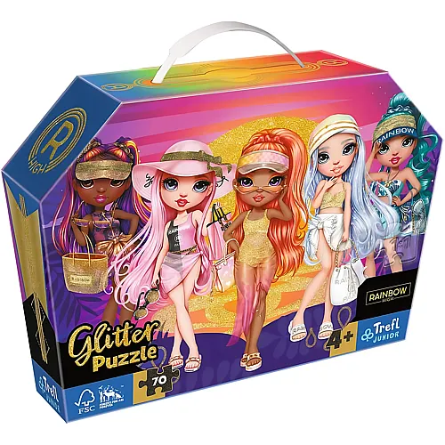 Trefl Puzzle Glitter Rainbow High - 70 Teile