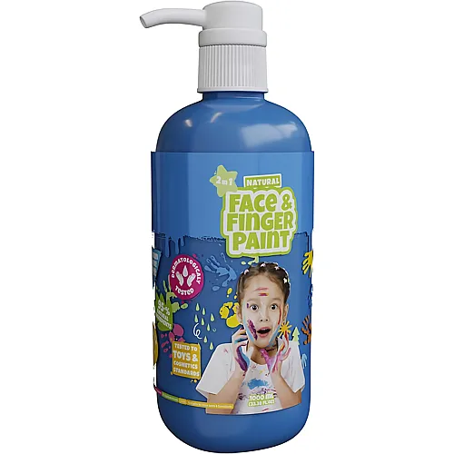 Natürliche Gesichts- und Fingerfarbe Blau - 1 L