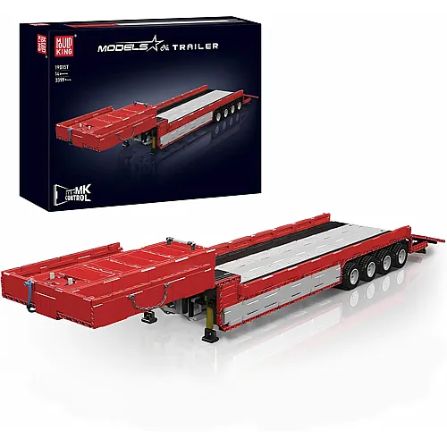 Mould King 19015T Technik Anh�nger LKW Bausatz, ferngesteuertes MOC Modell mit App-Steuerung, Pneumatik-Funktion, 3399 Teile