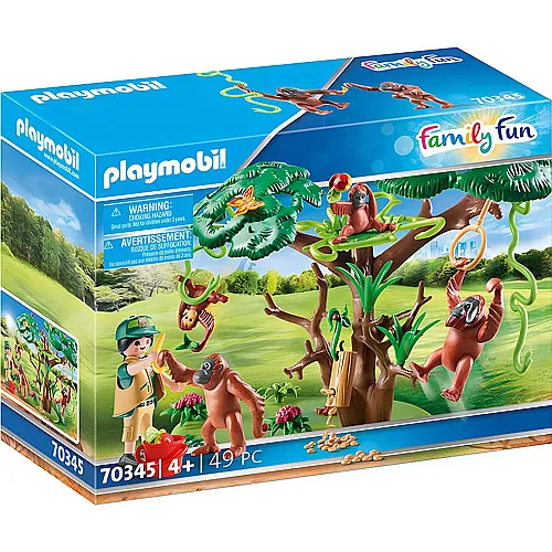 PLAYMOBIL FamilyFun Zoo Orang Utans im Baum (70345)