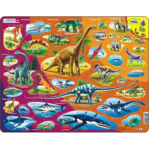 Larsen Puzzle Dinosaurier - 85 Teile