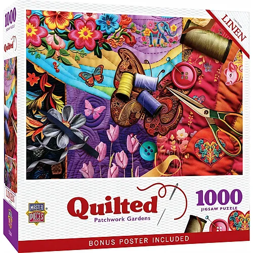 Master Pieces Puzzle Quilted Patchwork G�rten - 1000 Teile