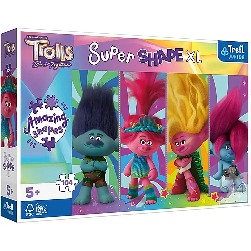 Trefl Puzzle Trolls Band Together - 104 Teile