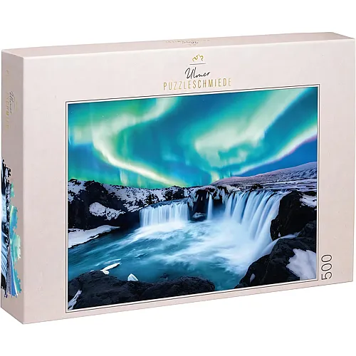 Ulmer Puzzleschmiede Die Elemente des Nordens - Am Godafoss-Wasserfall in Norwegen - 500 Teile