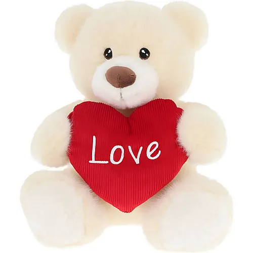 KeelToys Keeleco B�r mit Herz Beige - 20 cm